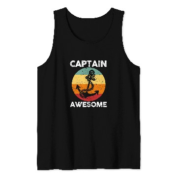 Discover Captain Awesome Anchor Sailor color Holidays Design Tank Tops