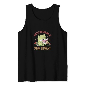 Discover Adventure Begins At Your Library Summer Reading 2024 Frog Tank Tops
