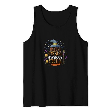Discover Hocus Pocus Everybody Focus School Teacher Halloween Tank Tops