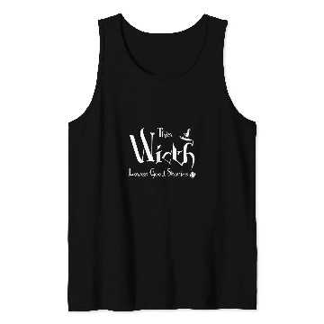 Discover Halloween Library Witch book lover Reading Teacher Tank Tops