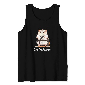 Discover Cute But Dangerous Funny Hamster Karate Tank Tops