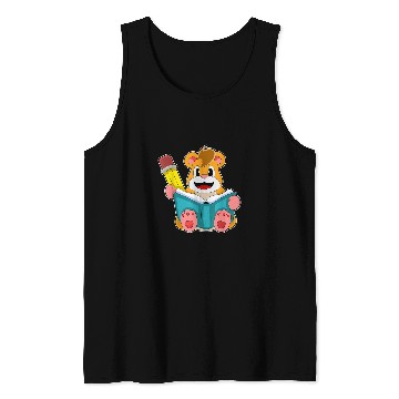 Discover Hamster Pupil Book School Tank Tops