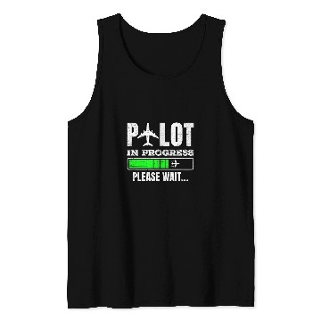 Discover Funny Pilot In Progress Funny Future Pilot Aviation Airplane Tank Tops