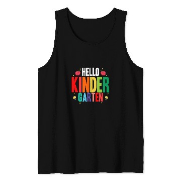 Discover Hello Kindergarten Student Teacher Back To School 3 Tank Tops