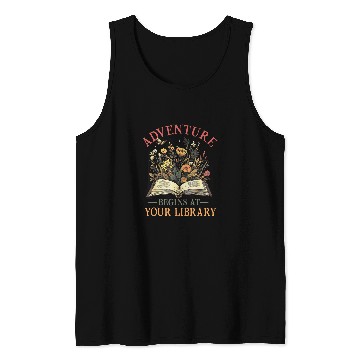 Discover Adventure Begins At Your Library Summer Reading 2024 Flowers 1 Tank Tops