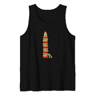Discover Books Sloth Read Bookworm Book Tank Tops