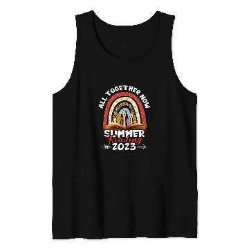 Discover All Together Summer Reading Rainbow Hand Book Lover Tank Tops