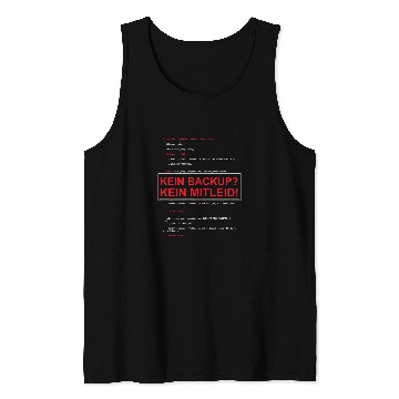 Discover Funny programmer computer scientist no backup no pain Tank Tops