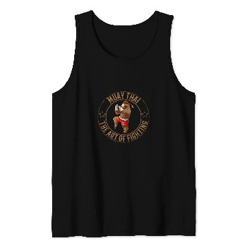 Discover Cute Muay Thai Brown Bear Tank Tops