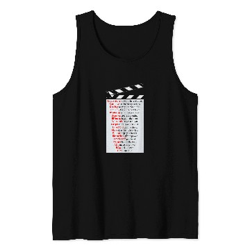 Discover Movie Fan Film Clapper Dont Cut Location Camera Scripts Tank Tops