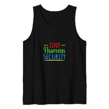 Discover Tiny Human Security Daycare Provider Childcare Lover Graphic Tank Tops