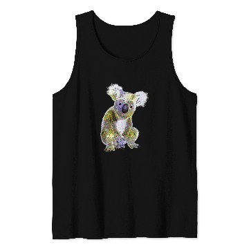 Discover Koala Bear Comic Book Cute Fluffy Animal Australia Tank Tops