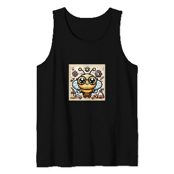 Discover Kawaii Bee Scientist with Creative Tools Tank Tops