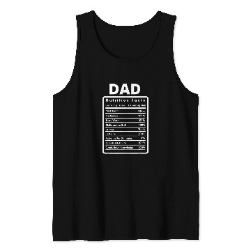 Discover Funny Comic Book Dad Nutrition Facts Tank Tops