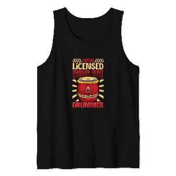 Discover Caution licensed dragon boat drummer Tank Tops