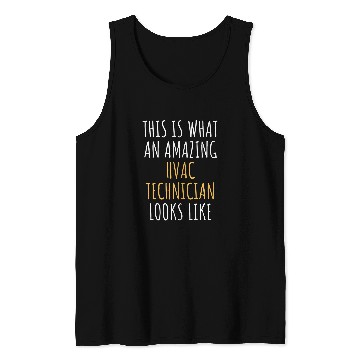 Discover HVAC TECHNICIAN Funny Job Title Profession Worker Idea Tank Tops
