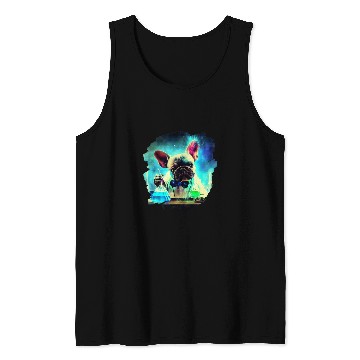Discover Frenchie Mad Scientist Mixing chemicalss Chemistry Science Tank Tops