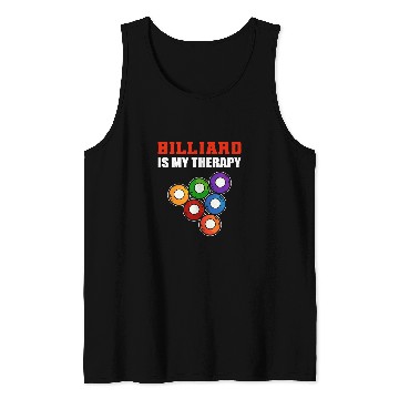 Discover Billiard is My Therapy Billard Pool Player Tank Tops