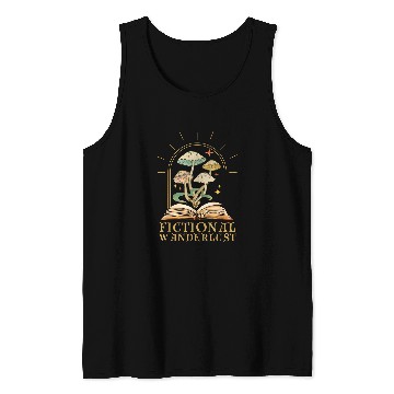 Discover Fictional Wanderlust Book Lover Reading Mystical Celestial Tank Tops
