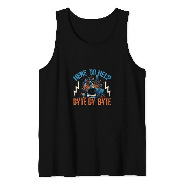 Discover Programmer IT Here To Help Byte By Byte Tech Support Tank Tops