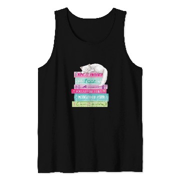 Discover Jane Austen Book Stack Funny Literary Literature Tank Tops