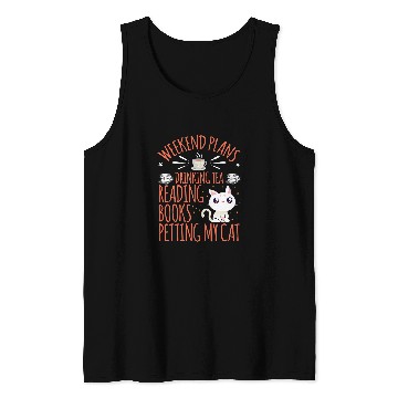 Discover Bookworm Reading Lover Books Cats Tea 3 Tank Tops