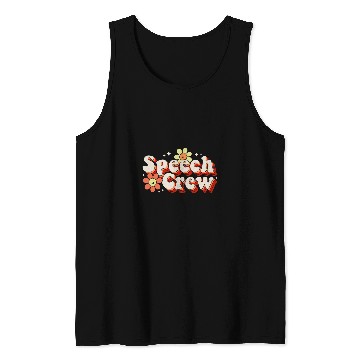 Discover Speech Crew Language Pathologist Therapist Women SLP Therapy Tank Tops