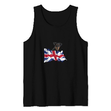 Discover Union Jack Flag Dog German Pinscher Tank Tops