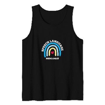 Discover Speech Therapy SLP Rainbow Pathologist Therapist Tank Tops