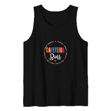 Discover School Support Team Matching Cafeteria Boss Squad Worker Tank Tops