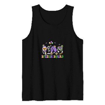 Discover Speech Therapy Speech Therapist Appreciation Mardi Gras Tank Tops