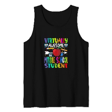 Discover Virtually Awesome Middle School Student Back To School Tank Tops