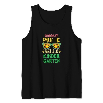 Discover Goodbye PreK Hello Kindergarten Teacher Student Kids Tank Tops