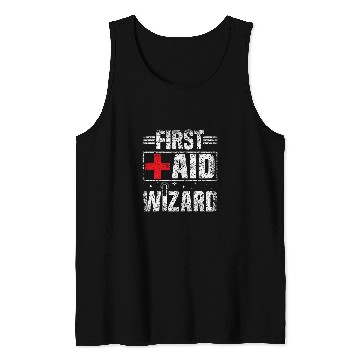 Discover First Aid Wizard Nursing Job nurses nursess School Tank Tops