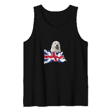 Discover Union Jack Flag Dog Great Pyrenees Tank Tops