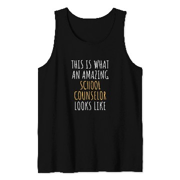 Discover SCHOOL COUNSELOR Funny Job Title Profession Worker Idea Tank Tops