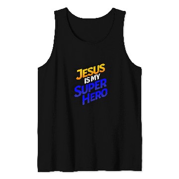 Discover Jesus Is My Superhero Comic Book Christian Tank Tops