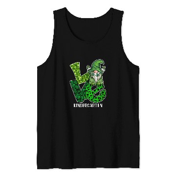 Discover St Patricks Day Love Gnome Kindergarten Teacher Or Student Tank Tops