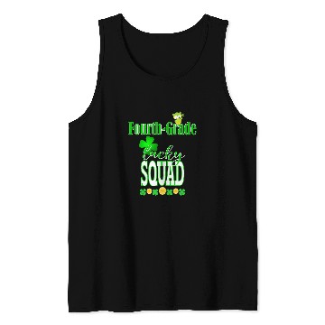 Discover St Patricks Fourth Grade Teacher Student Cute Owl Squad Tank Tops