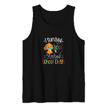 Discover I Survived 100 Masked School Days Teacher Student Gift 2 Tank Tops