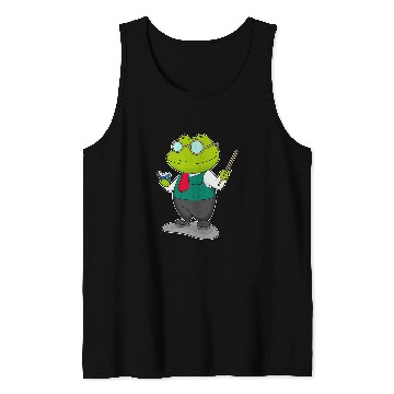 Discover Frog Teacher Glasses Book Tank Tops