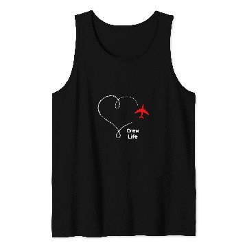 Discover Flight Attendant Pilot Life Travel Crew Stewardess Tank Tops
