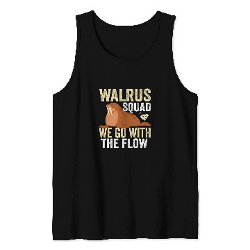 Discover Walrus Squad marine biologist oceanography Student Apparel Tank Tops
