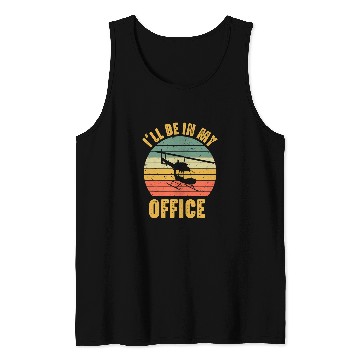 Discover Funny Aviation Enthusiast Aircraft Flight Helicopter Pilot Tank Tops