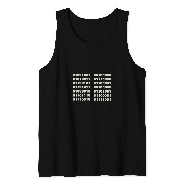 Discover I Speak Binary Fun Informatics Binary Code Coder Programmer Tank Tops