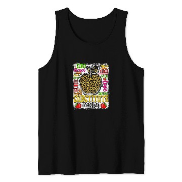 Discover Substitute Teacher Leopard Funny Back To School Teaching Tank Tops
