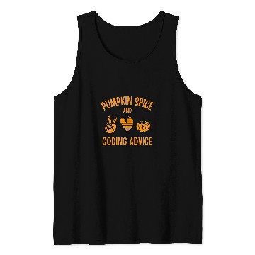 Discover Pumpkin Spice and Coder Advice Programmer Fall Halloween Tank Tops