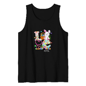 Discover stethoscope scrub cna nurses life easter day cute bunny eggs Tank Tops
