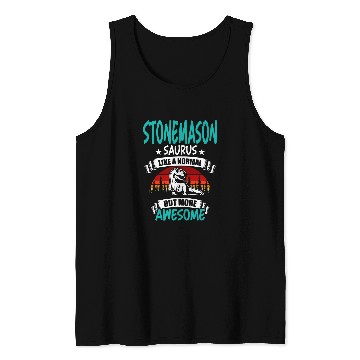 Discover Stonemason Saurus Like Normal T Rexs Dinosaur Tank Tops