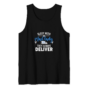 Discover Womens Post Office Funny Postal Worker Mailman Mail Lady Tank Tops